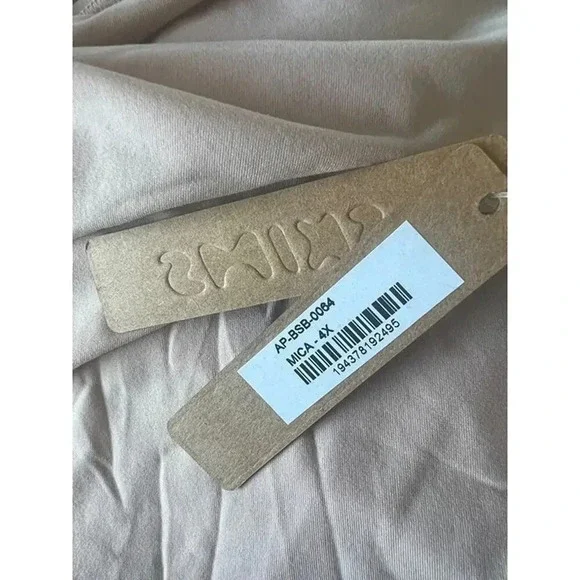 SKIMS thong bodysuit mock high neck tank nude mica everybody plus size 4x NWT - Picture 3 of 5